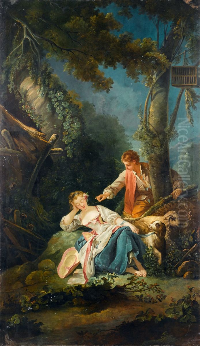 Evening or The Interrupted Sleep Oil Painting by Francois Boucher