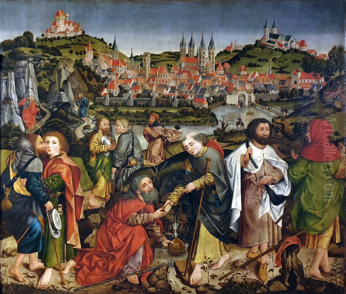 Sending out the apostles Oil Painting by Wolfgang Katzheimer the Elder