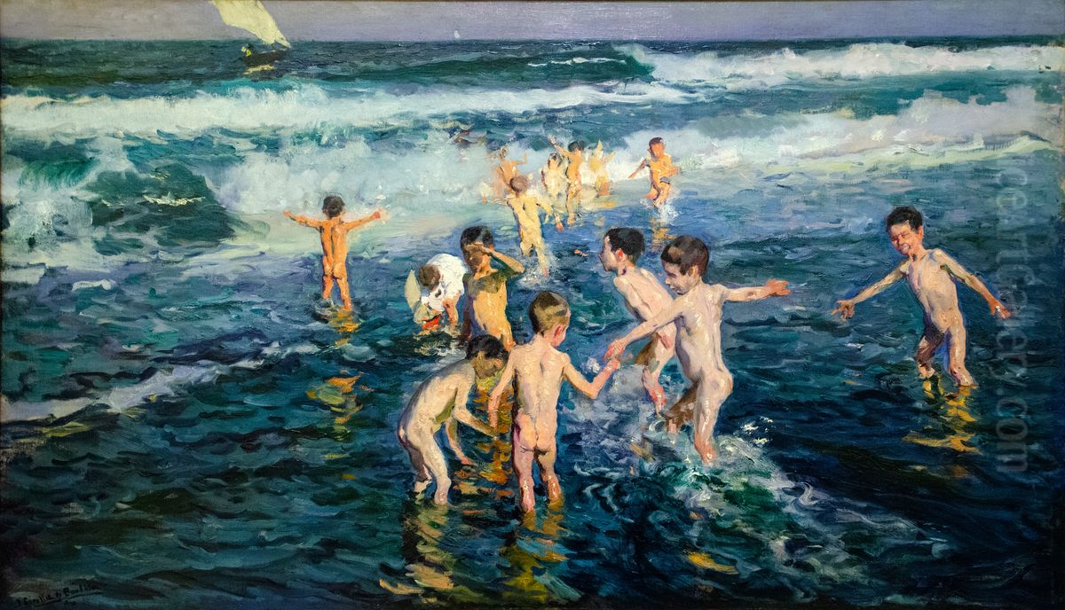 Beach Rogues, Valencia Oil Painting by Joaquin Sorolla