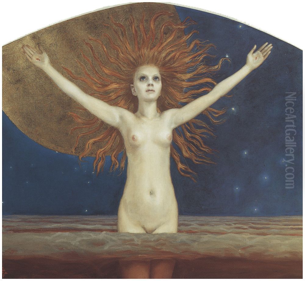 Ad Astra Oil Painting by Akseli Valdemar Gallen-Kallela