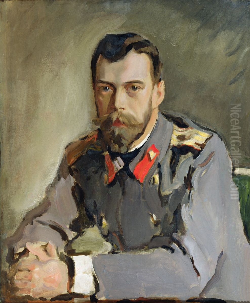 <<Portret Nikolaa II>> Oil Painting by Valentin Serov