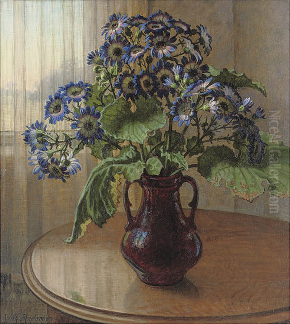 Summer flowers. Oil Painting by Wilhelm Andersen