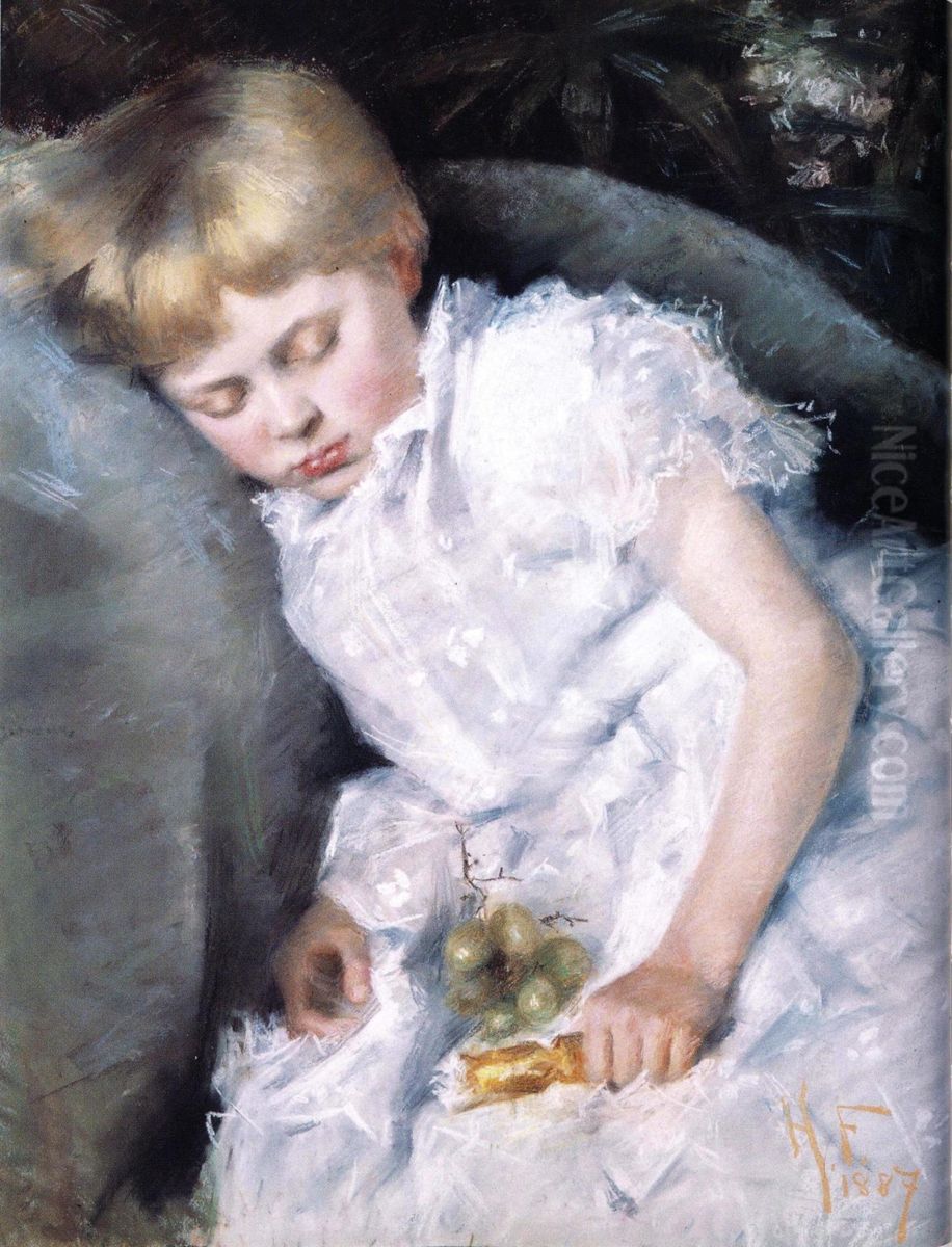 Pieni haavieras Oil Painting by Hanna Frosterus-Segerstrale