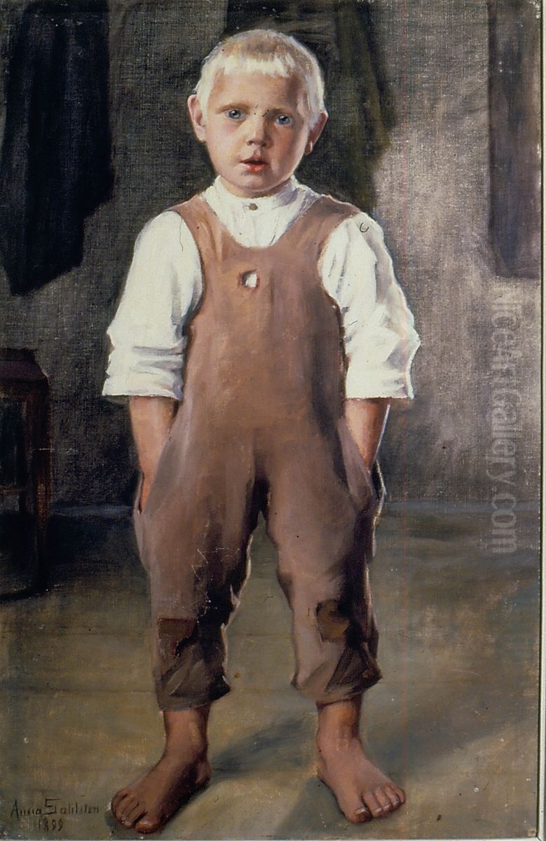 Boy Oil Painting by Anna Sahlsten