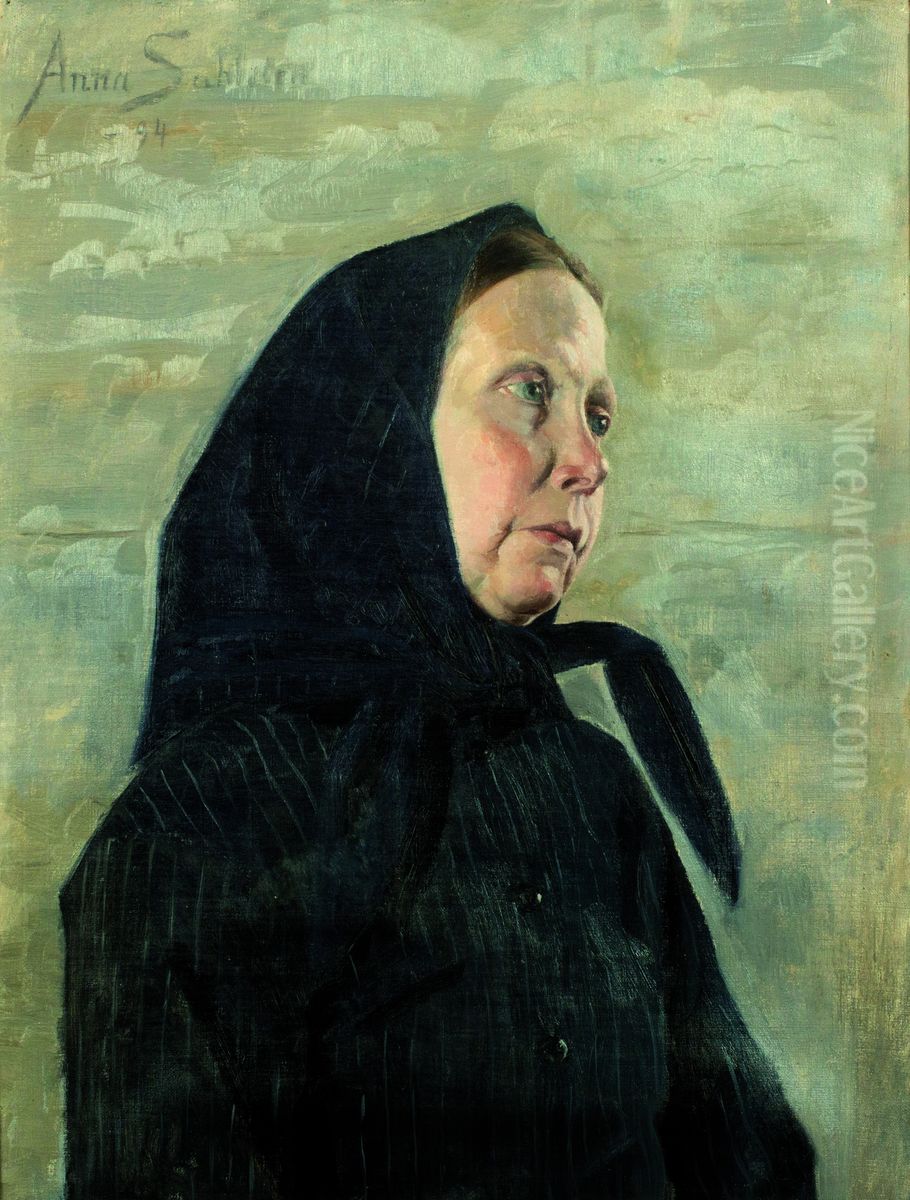 Nainen Oil Painting by Anna Sahlsten