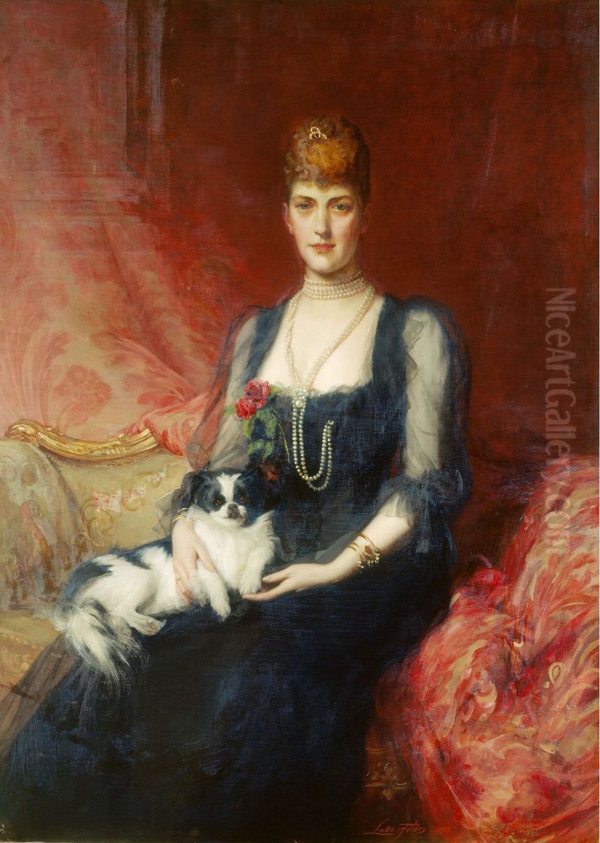 Queen Alexandra, when Princess of Wales Oil Painting by Luke Fildes