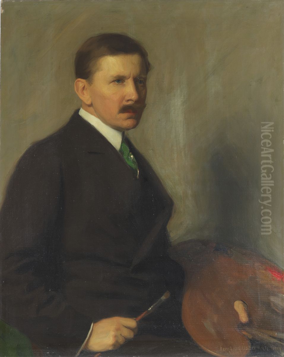 Sjalvportratt Oil Painting by Bernhard Osterman