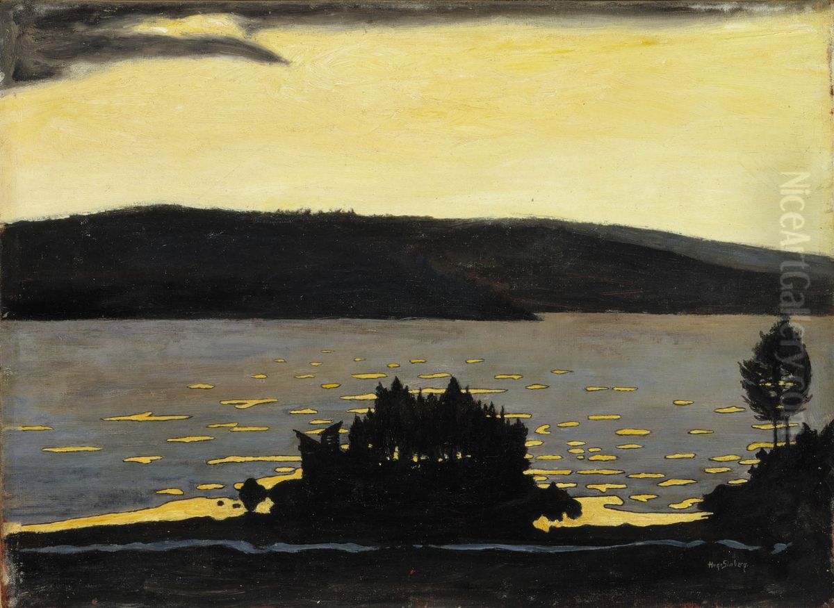 Spring Evening During the Break-Up of the Ice Oil Painting by Hugo Simberg
