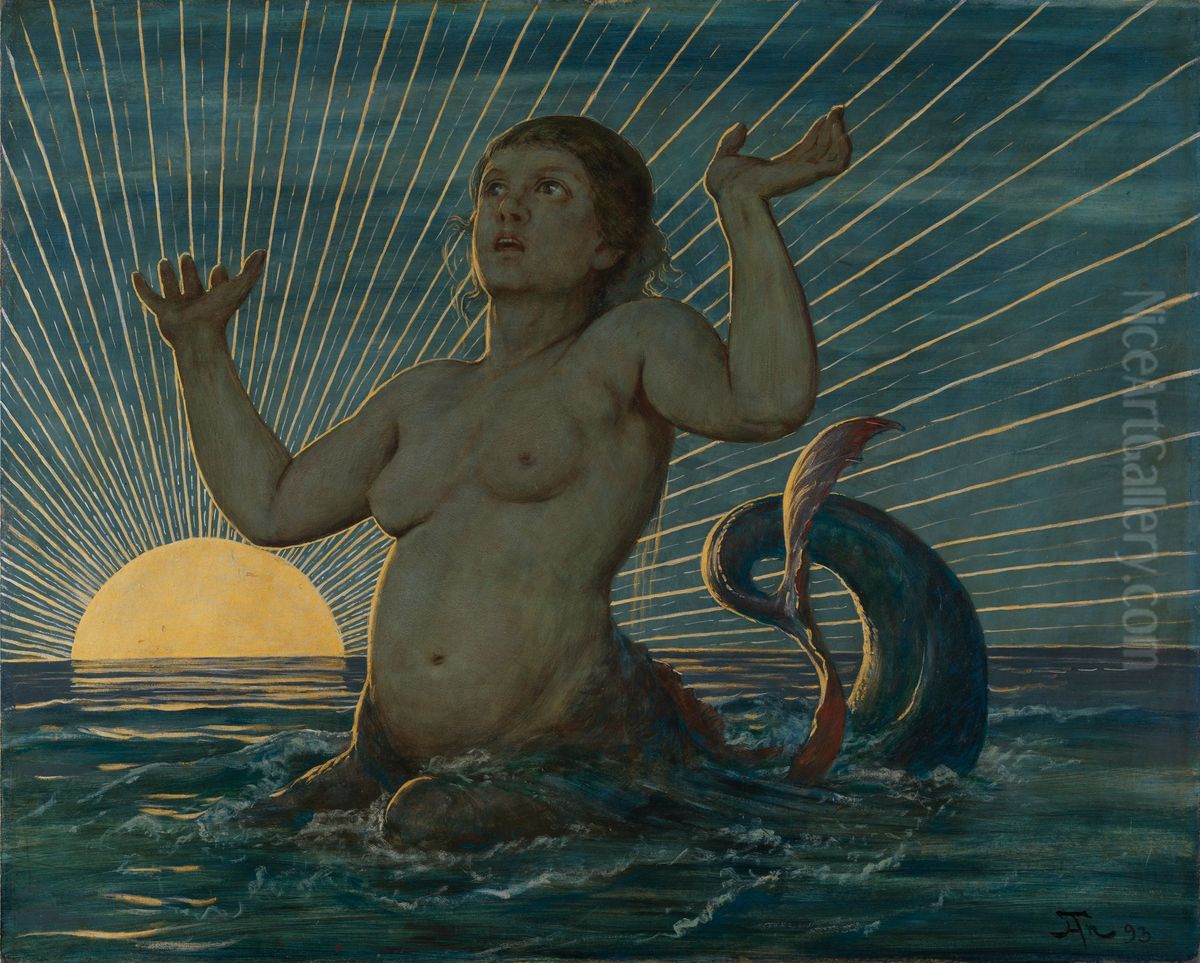 Meereserwachen Oil Painting by Hans Thoma