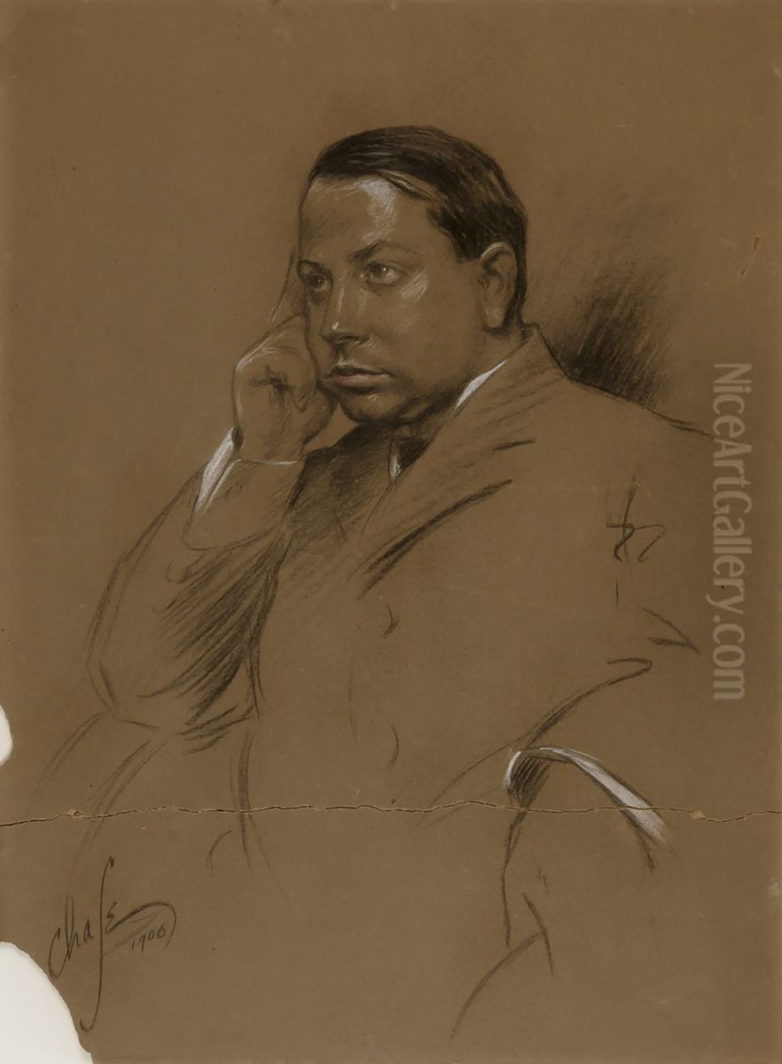 Dr. Eduardo San Giovanni Oil Painting by William Merritt Chase