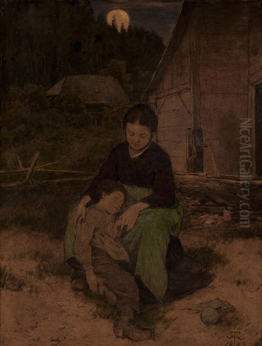 Sommernacht Oil Painting by Hans Thoma