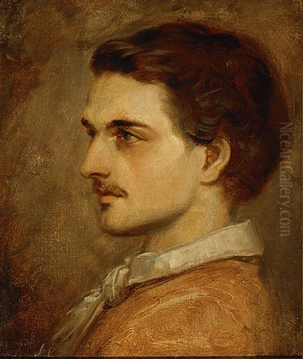 Selbstportrat Oil Painting by Anselm Friedrich Feuerbach