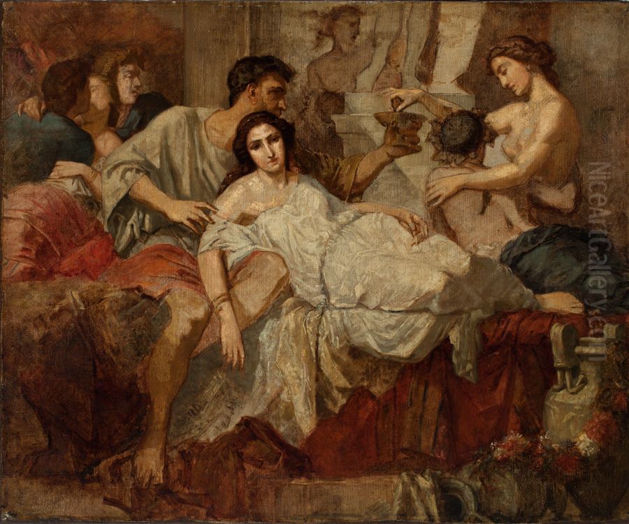 Romans of the Decadence Oil Painting by Anselm Friedrich Feuerbach