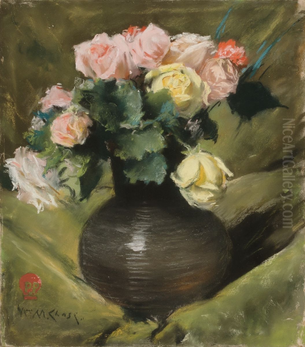 Roses Oil Painting by William Merritt Chase