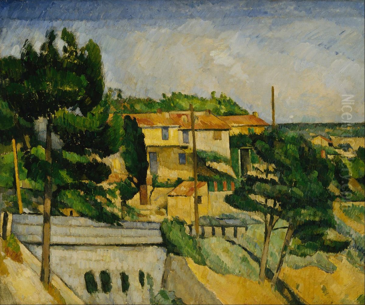 The Road Bridge at L'Estaque Oil Painting by Paul Cezanne