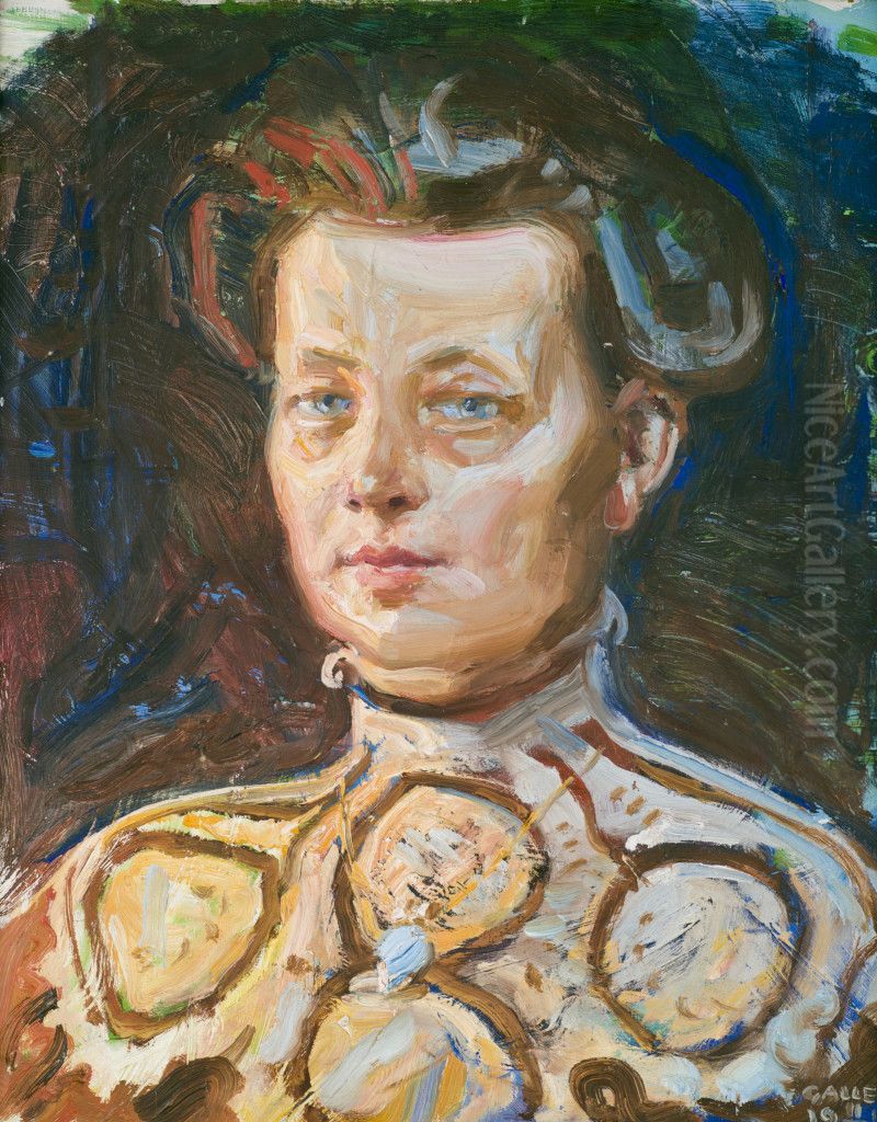Portrait of Mary Oil Painting by Akseli Valdemar Gallen-Kallela