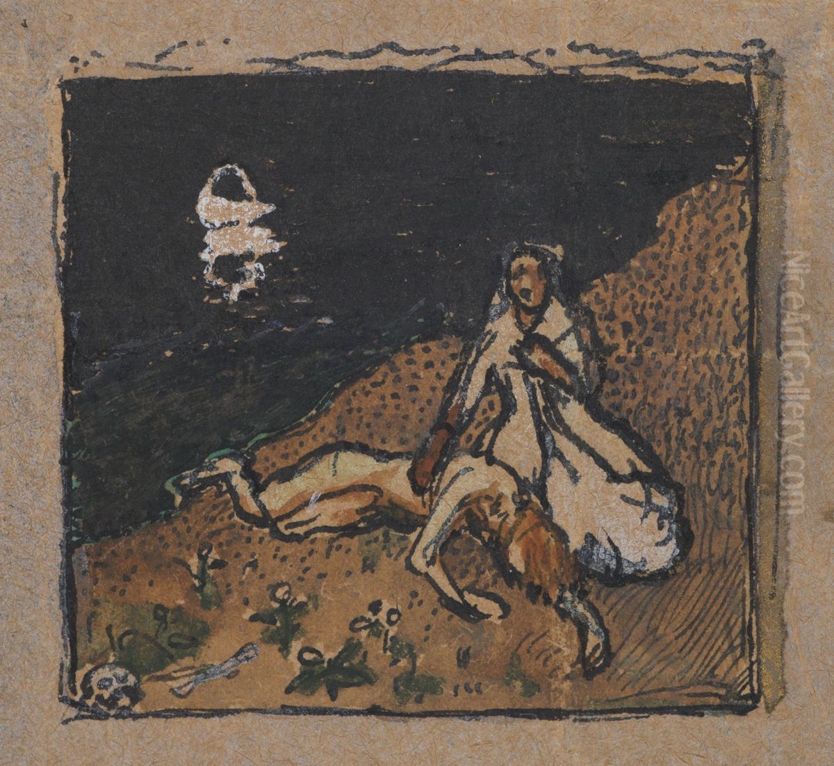 Lemminkainen's Mother Oil Painting by Akseli Valdemar Gallen-Kallela