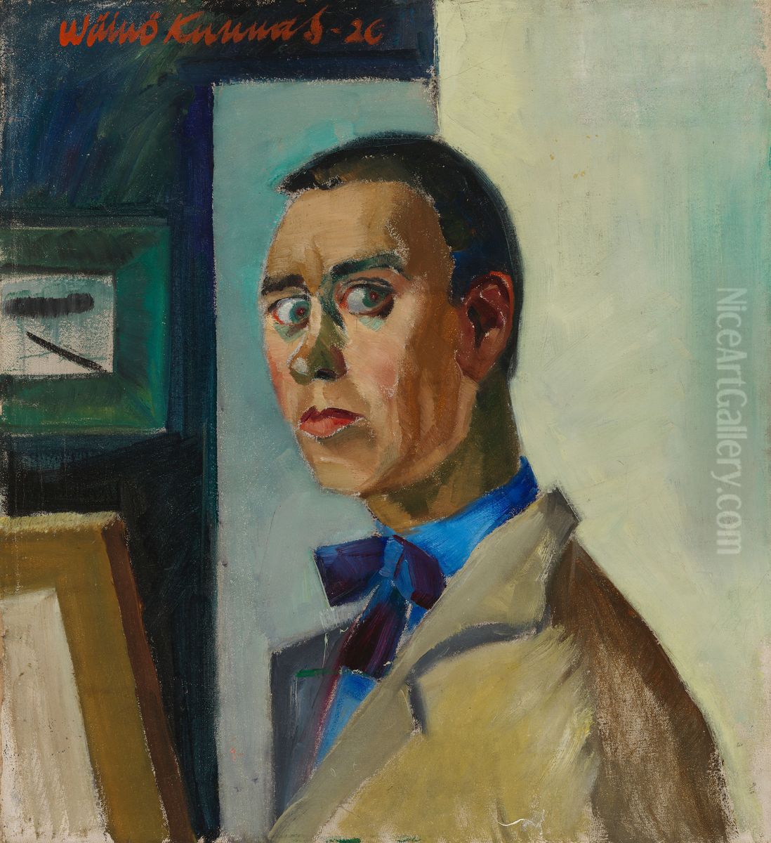 Self-Portrait Oil Painting by Vaino Kunnas