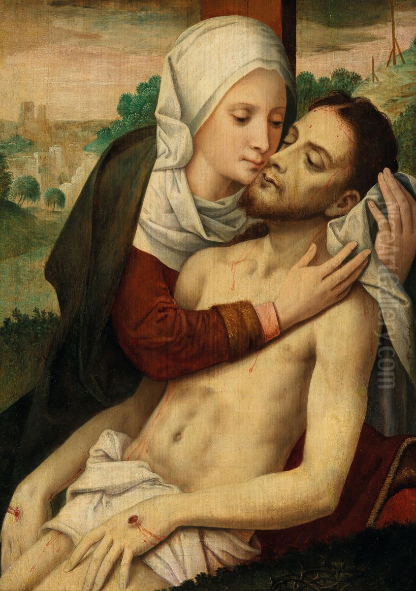 Pieta Oil Painting by Master Of The Prodigal Son