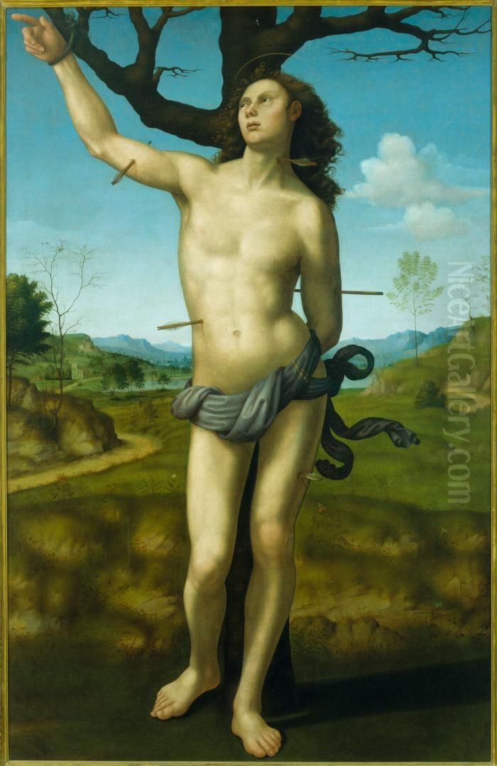 Saint Sebastian Oil Painting by Giuliano Bugiardini