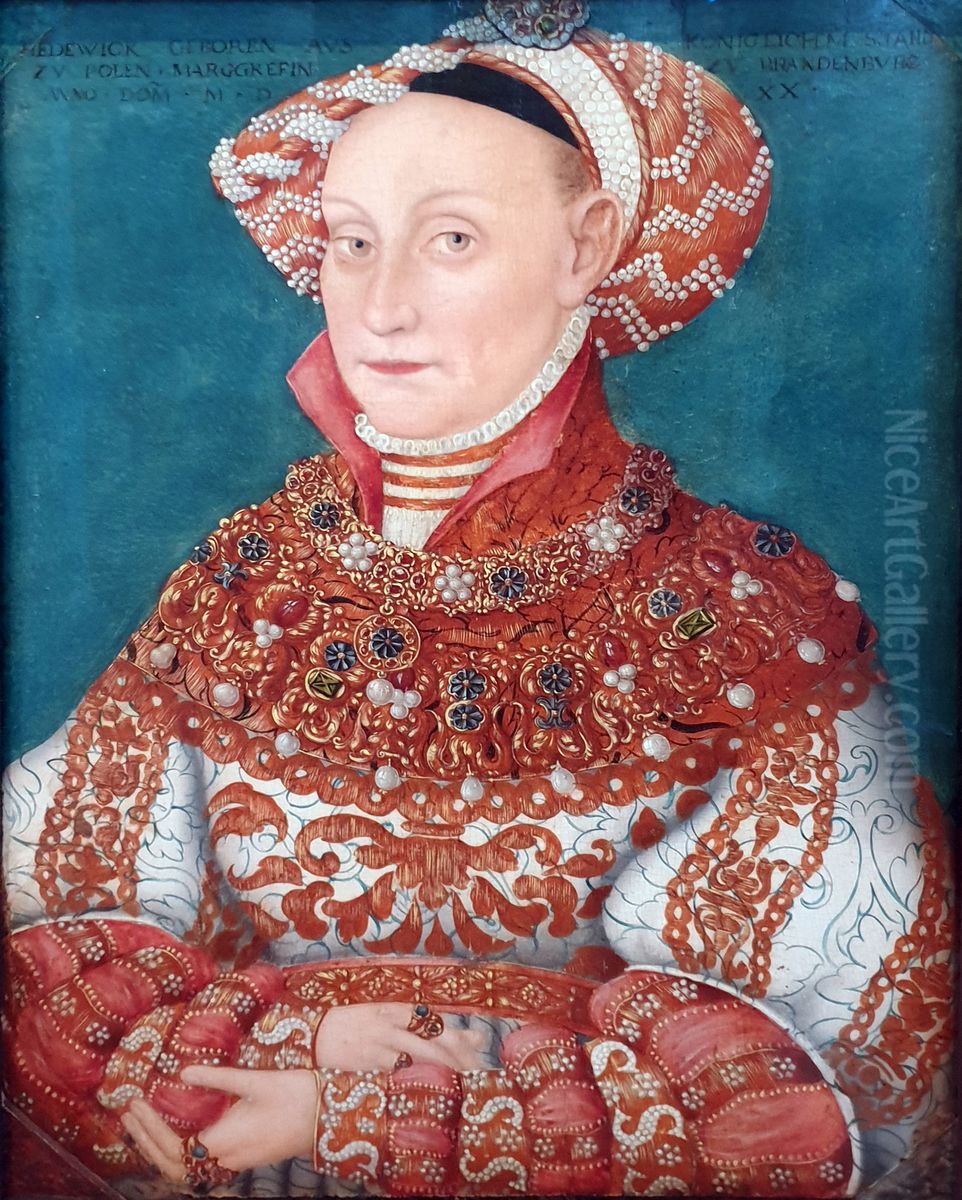 Electress Hedwig of Brandenburg Oil Painting by Hans Krell