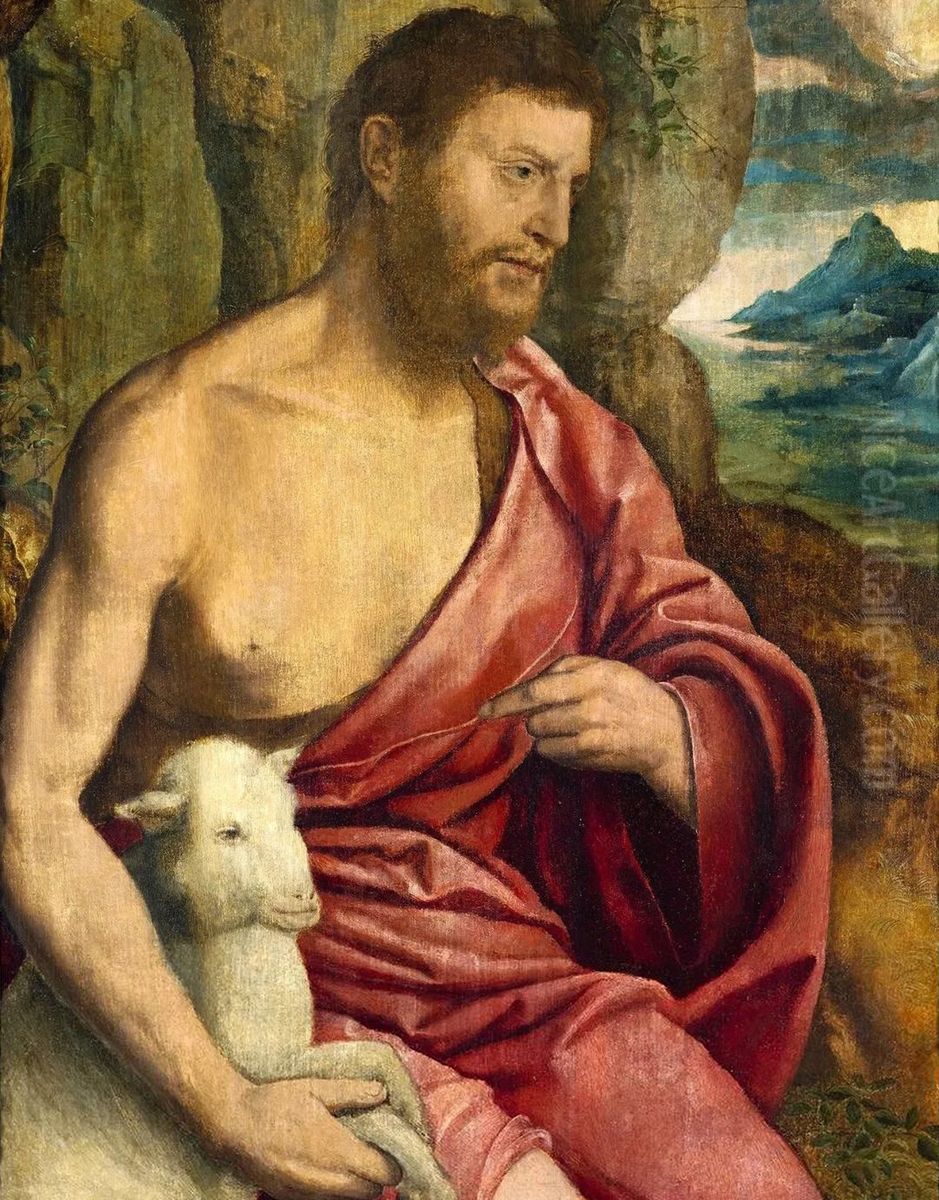 Saint John the Baptist. Oil Painting by Joos Van Cleve