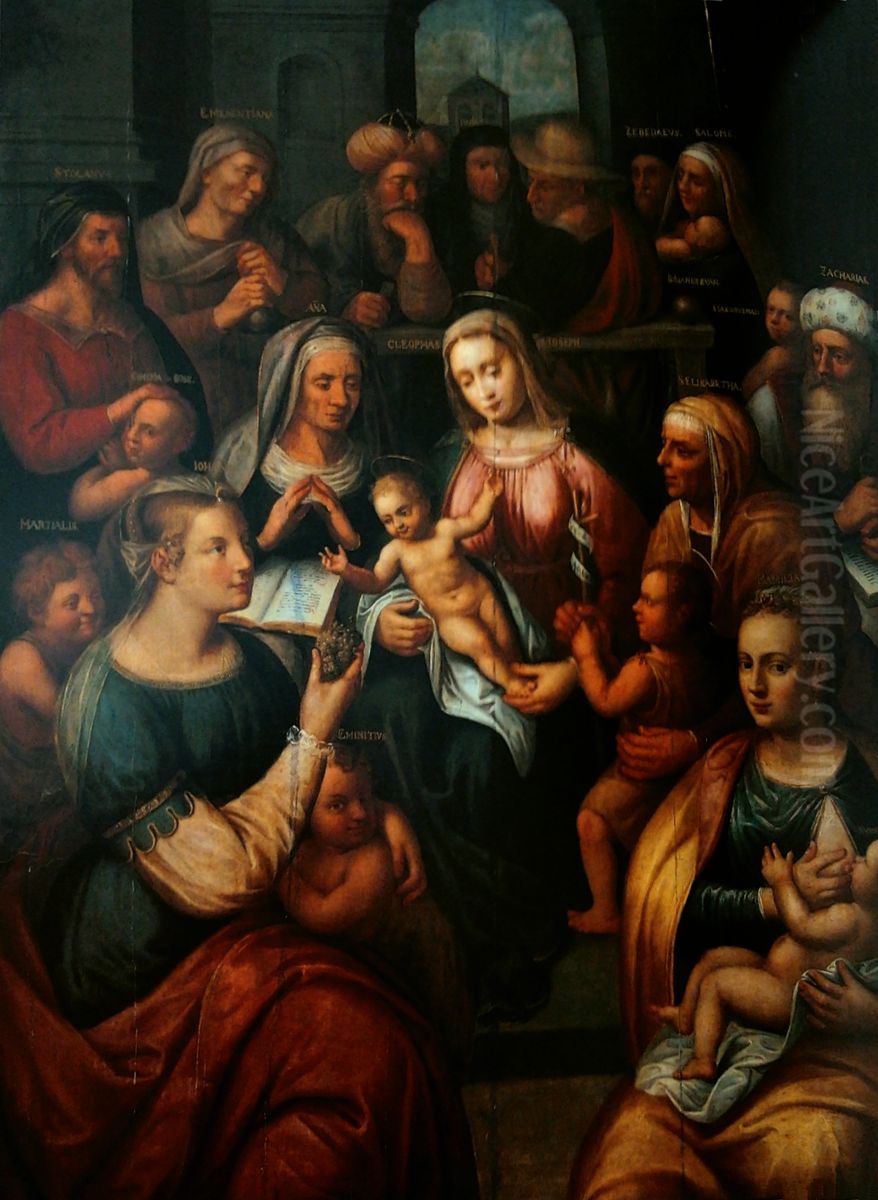 Family of Mary. Oil Painting by Michiel Coxie