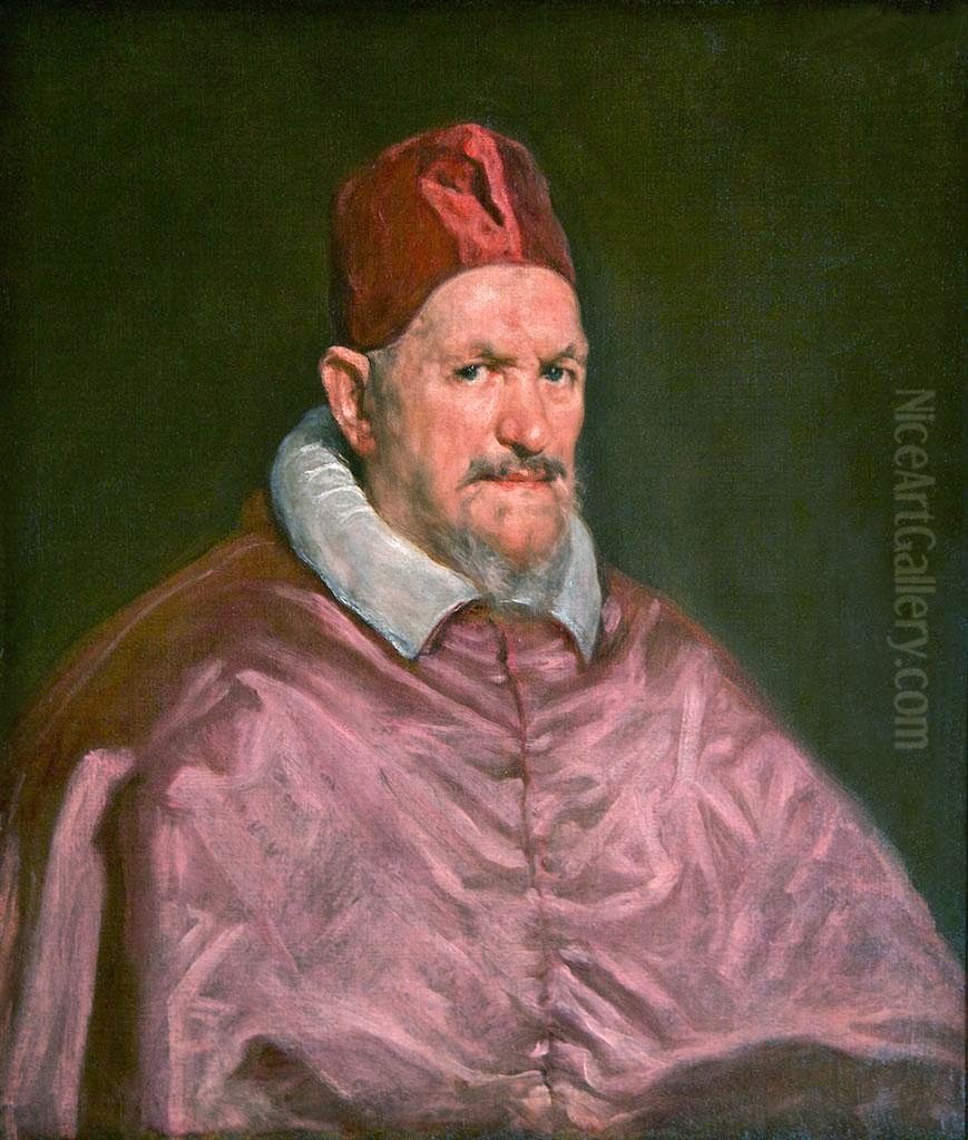 Pope Innocent X (1574-1655) Oil Painting by Diego Rodriguez de Silva y Velazquez