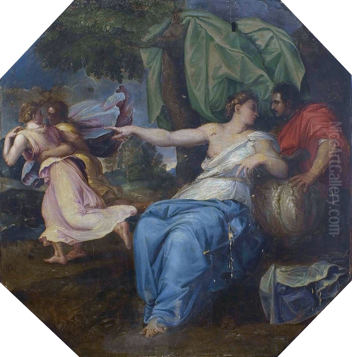 The Story of Circe and Odysseus. Oil Painting by Battista Franco Veneziano