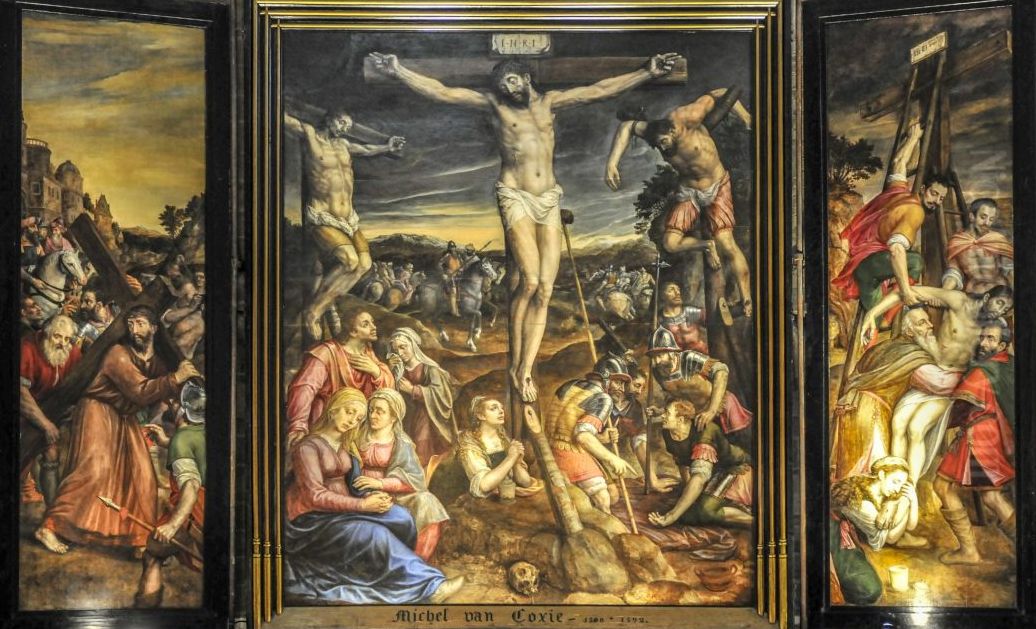 The Crucifixion Oil Painting by Michiel Coxie
