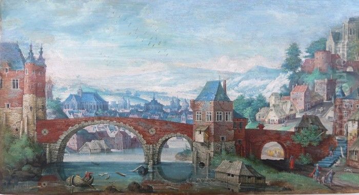 Hagar and Ishmael depart Oil Painting by Jacob Savery