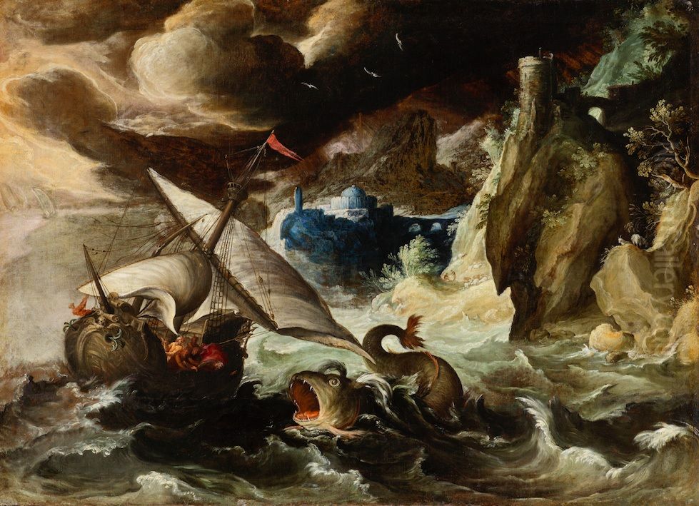 Jonah and the whale Oil Painting by Paul Bril