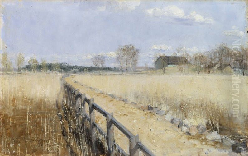 Runsala bro Oil Painting by Elin Danielson-Gambogi