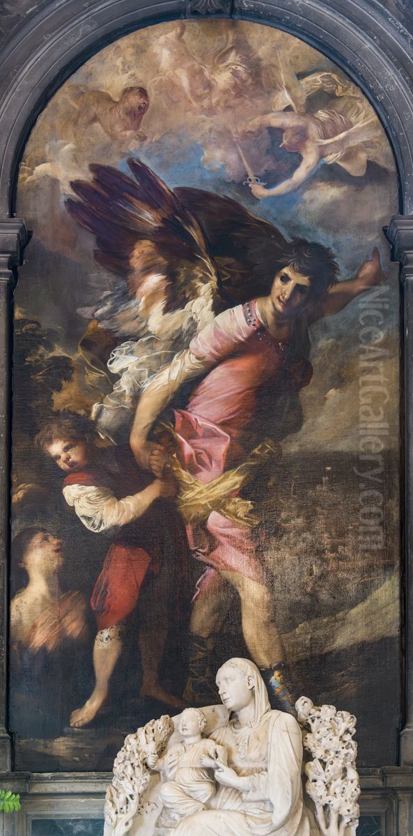 Santi Apostoli-Guardian angel Oil Painting by Francesco Maffei
