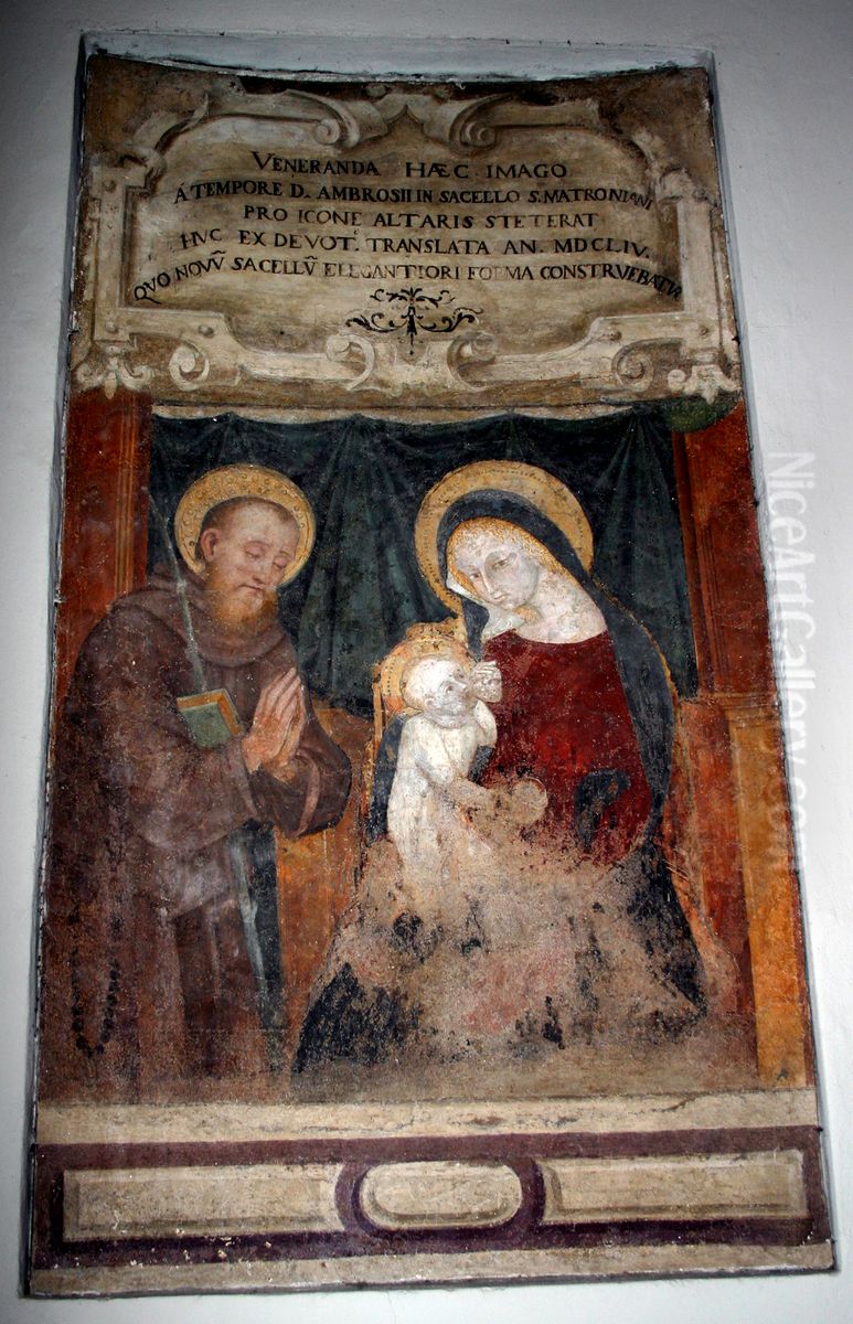 Madonna and ChildandSaint Matronianus Oil Painting by unknown
