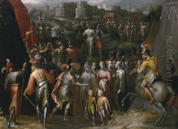 Alexander and the family of Darius Oil Painting by Hans III Jordaens