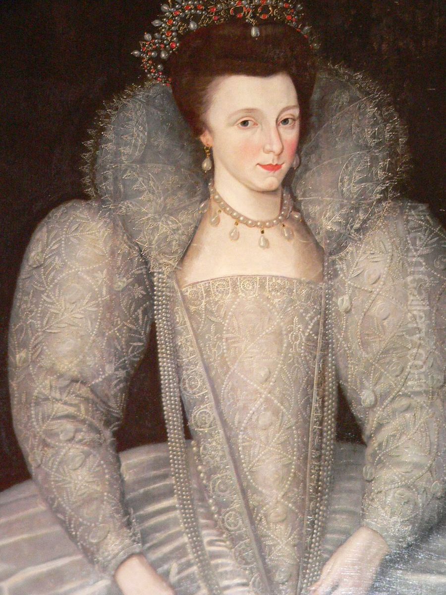 Portrait of Elizabeth Wriothesley, Countess of Southampton (nee Vernon) Oil Painting by Marcus Gheeraerts the Younger