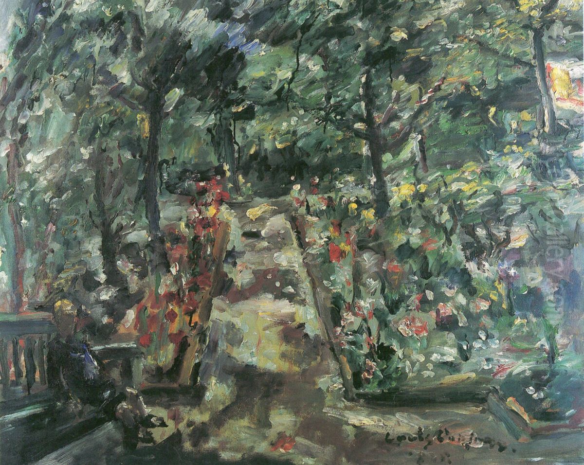 Garten in Berlin-Westend Oil Painting by Lovis (Franz Heinrich Louis) Corinth