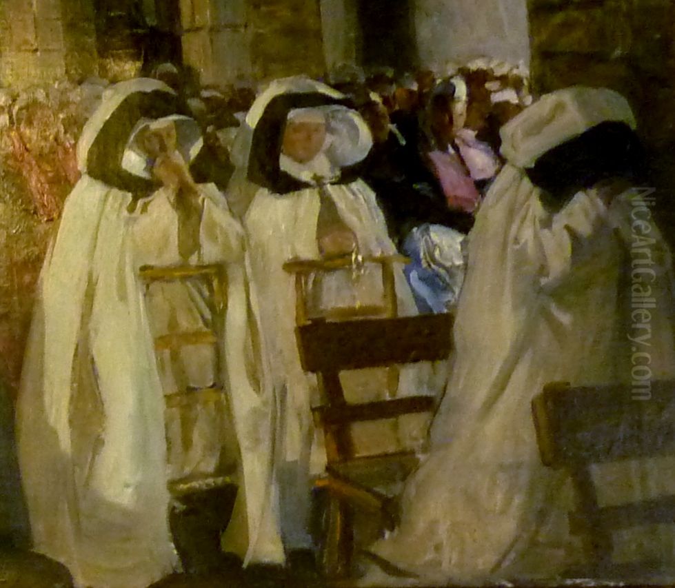 Soeurs du Saint-Esprit Oil Painting by Lucien Simon
