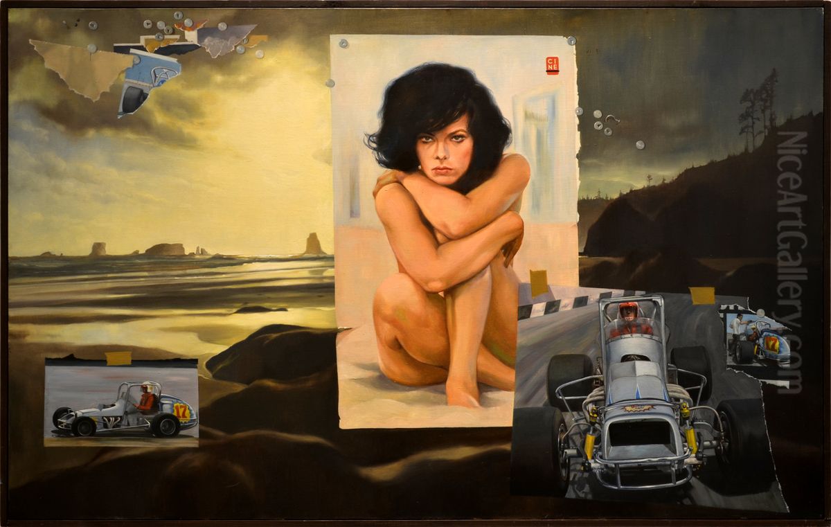 Midget Oil Painting by Theodor Pistek