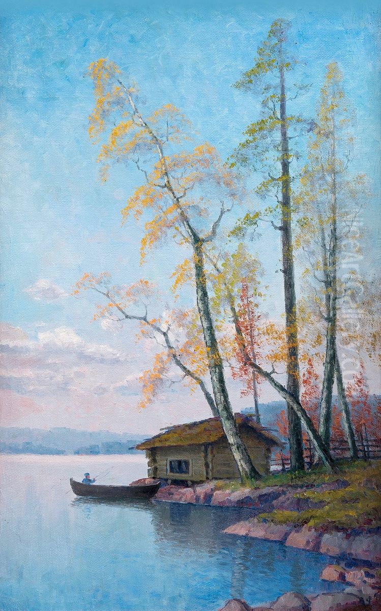 Hostkvall Oil Painting by Ellen Favorin