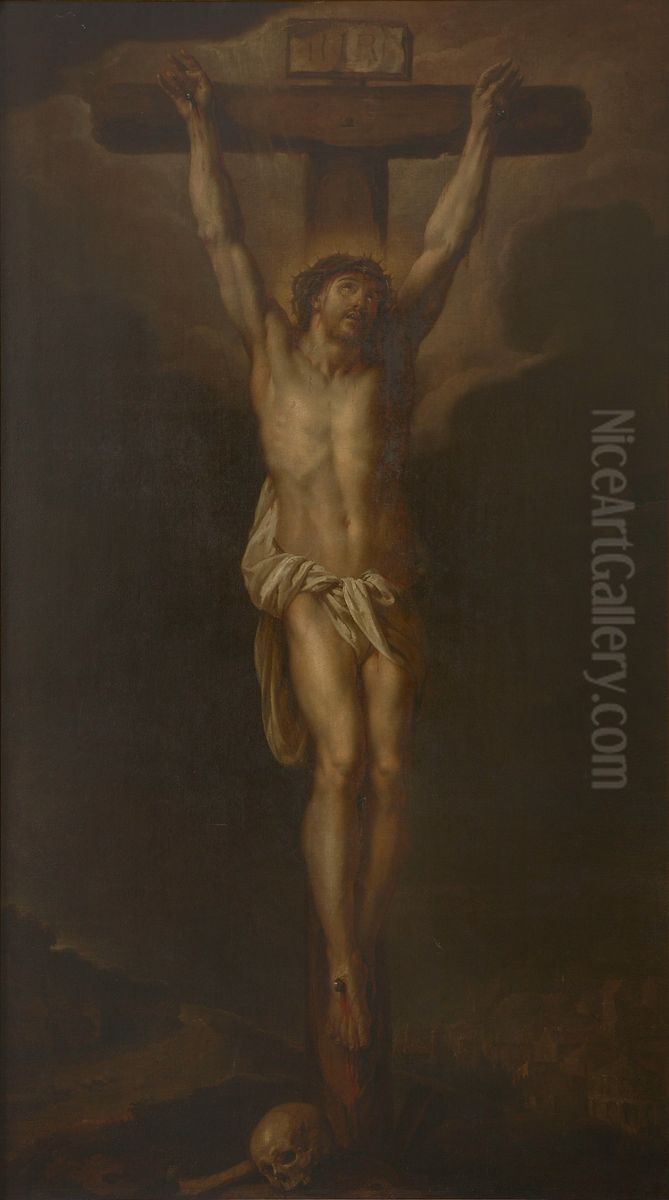 Christ on the cross Oil Painting by Willem Jacob Herreyns