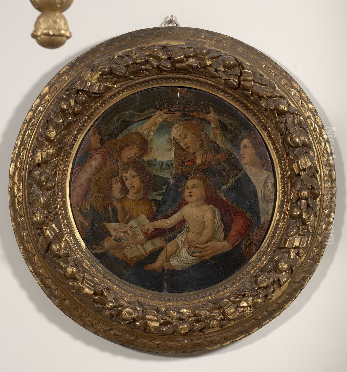 Maria met Kind en engelen Oil Painting by Sandro Botticelli