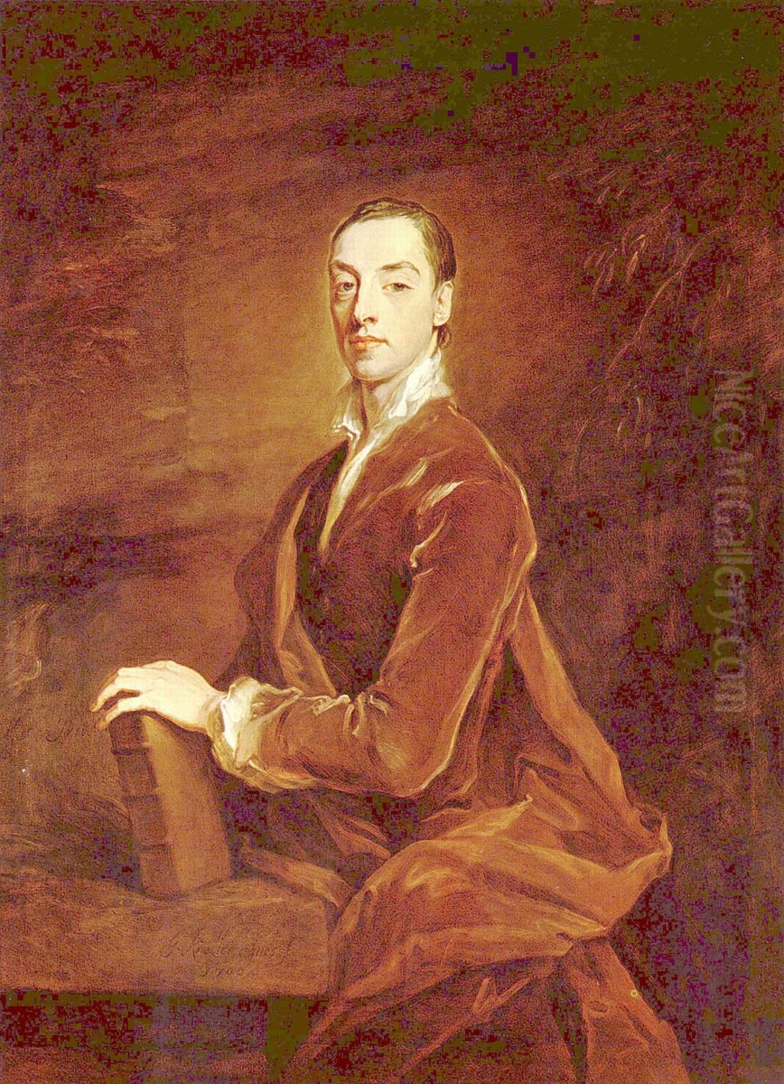 Matthew Prior (1664-1721), Poet and Diplomat Oil Painting by Godfrey Kneller