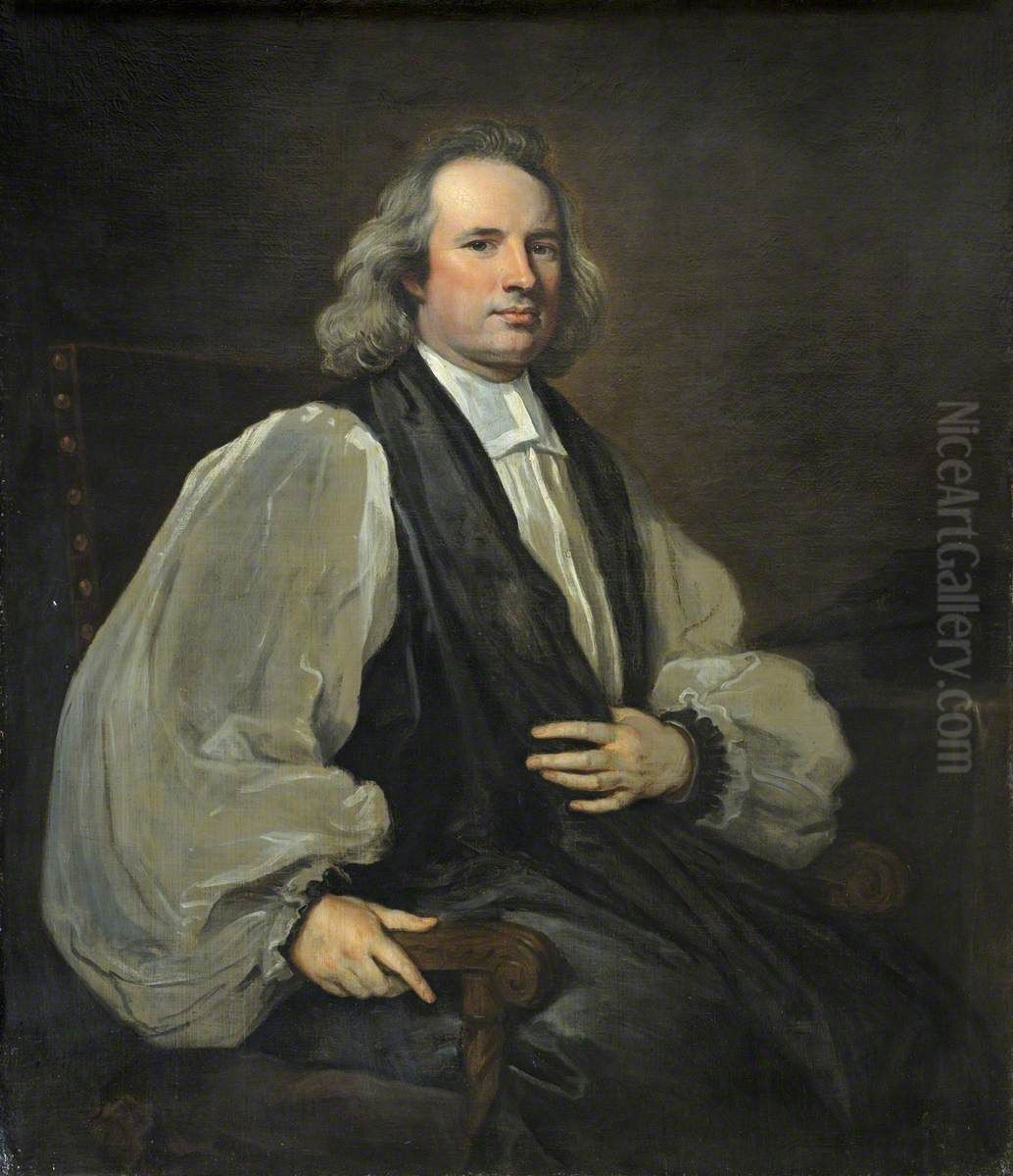John Moore (1646-1714), Bishop of Norwich (1691-1707), Bishop of Ely (1707-1714) Oil Painting by Godfrey Kneller