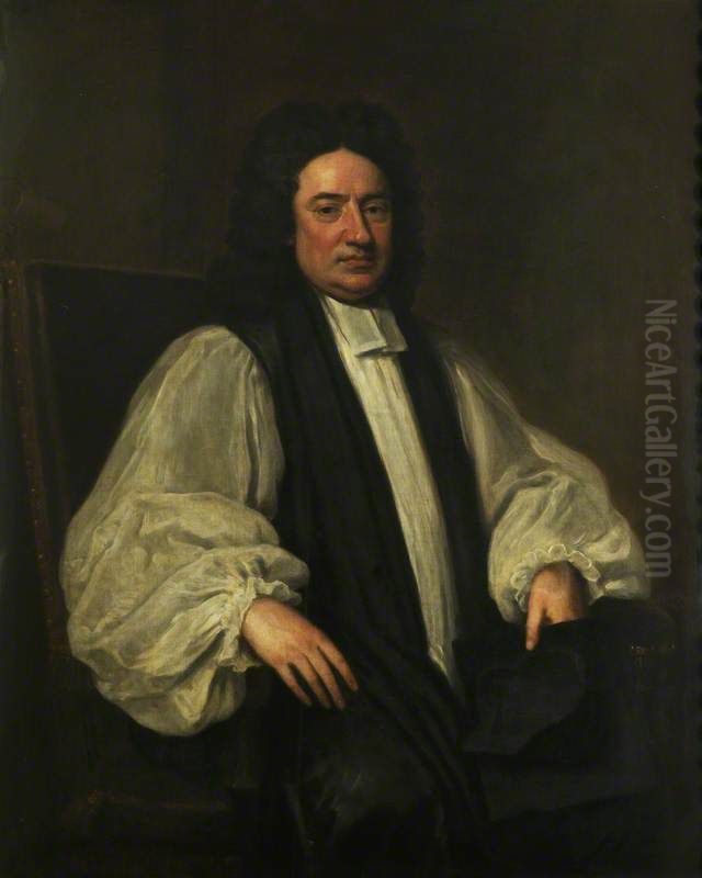 George Smallridge (1662-1719), Bishop of Bristol Oil Painting by Godfrey Kneller