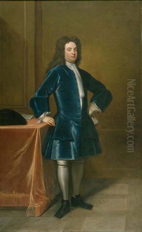 George Treby (c.1684-1742), Secretary of State for War (1718-1724) Oil Painting by Godfrey Kneller