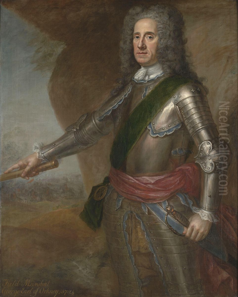 George, Earl of Orkney (1666-1737), Field Marshal Oil Painting by Martin Maingaud