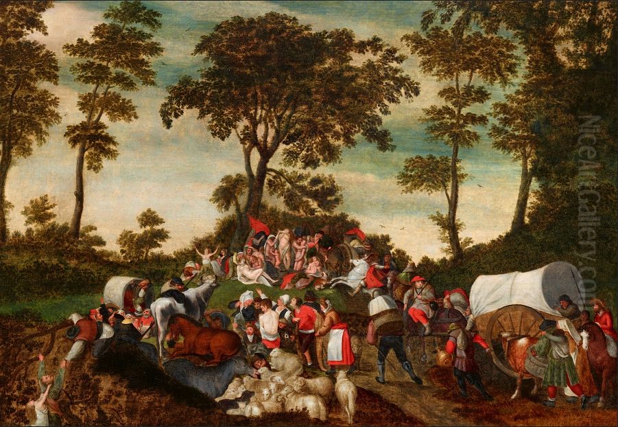 The Works of Mercy Oil Painting by Marten Van Cleve