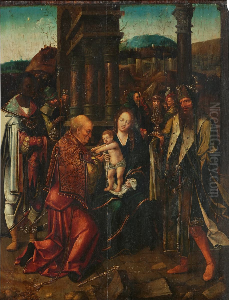 Adoration of the Magi Oil Painting by Master of the Antwerp Adoration
